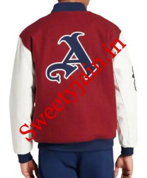 Arsenal Noble Maroon And White Letterman Varsity Jacket