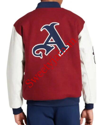 Arsenal Noble Maroon And White Letterman Varsity Jacket
